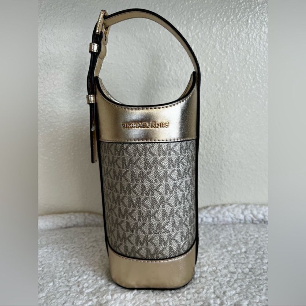 NWT Michael Kors Signature Logo Wine Bottle Holder